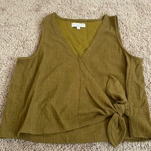 Madewell textured side-tie blouse